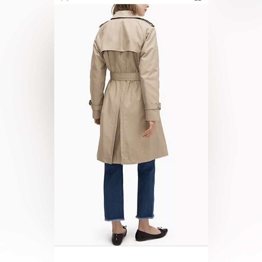 NWT $498 KATE SPADE Ruffle Trim trench coat - Picture 4 of 9